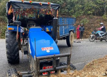 अछाममा ट्रयाक्टर र मोटरसाइकल ठोक्किदा दुई जना घाइते