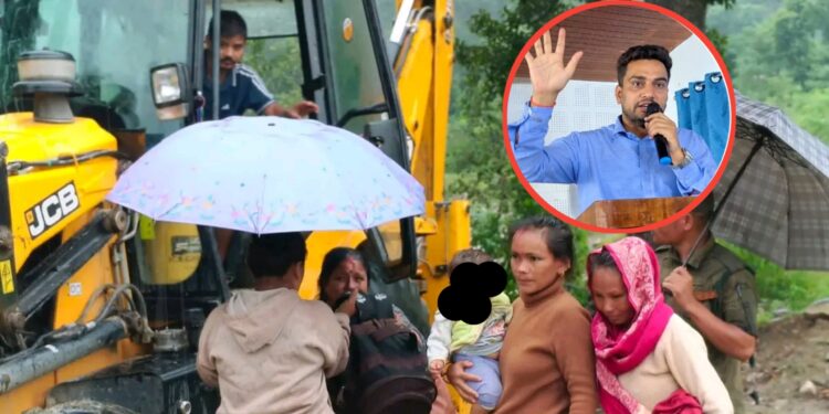 भाषणमा विकासका फेहरिस्त, सुत्केरीलाई खोला तार्न जेसीबीको सहारा !